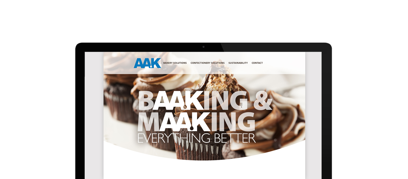 screenshot of AAK website
