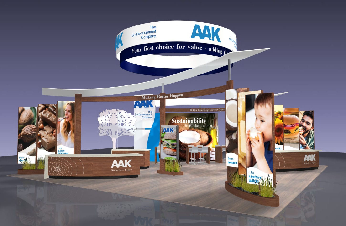 AAK booth after redesign